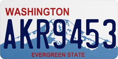 WA license plate AKR9453