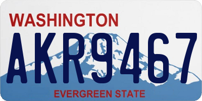 WA license plate AKR9467