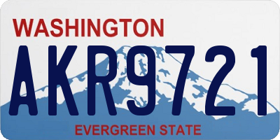 WA license plate AKR9721