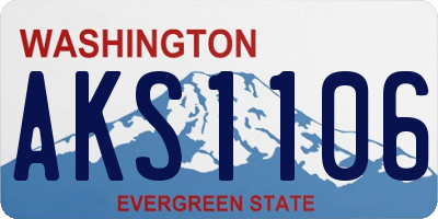 WA license plate AKS1106