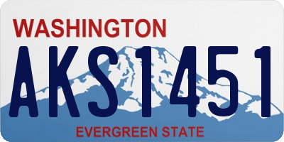 WA license plate AKS1451