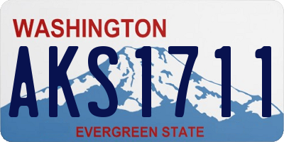 WA license plate AKS1711