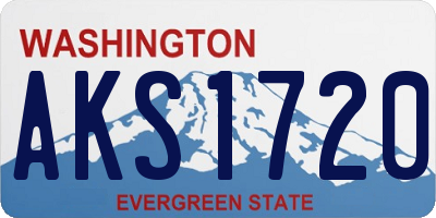 WA license plate AKS1720