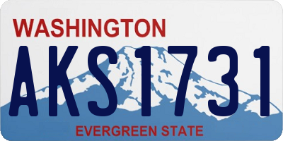 WA license plate AKS1731