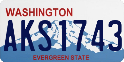 WA license plate AKS1743