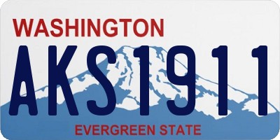 WA license plate AKS1911