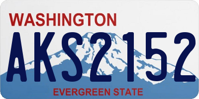 WA license plate AKS2152