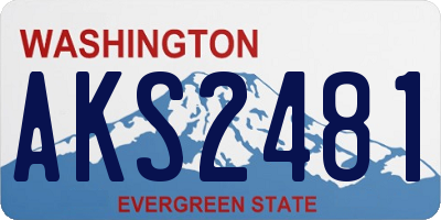 WA license plate AKS2481