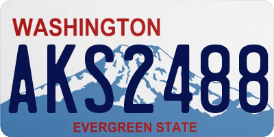 WA license plate AKS2488