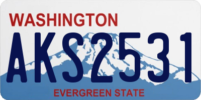 WA license plate AKS2531