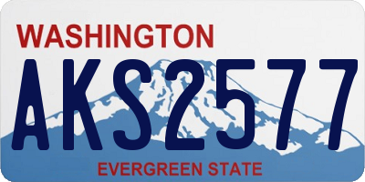 WA license plate AKS2577