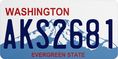 WA license plate AKS2681