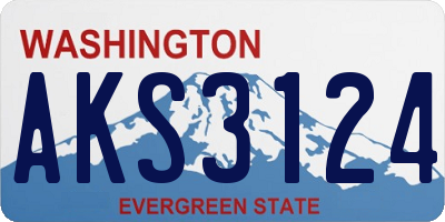 WA license plate AKS3124