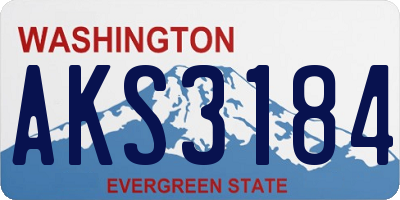 WA license plate AKS3184