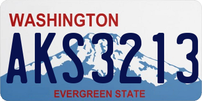 WA license plate AKS3213