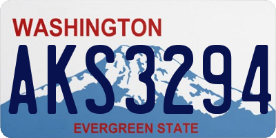 WA license plate AKS3294