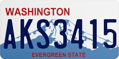WA license plate AKS3415