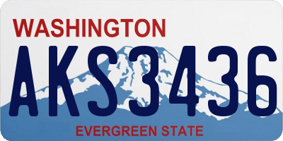 WA license plate AKS3436
