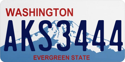 WA license plate AKS3444