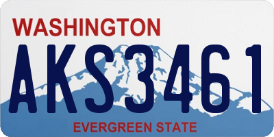 WA license plate AKS3461