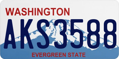 WA license plate AKS3588