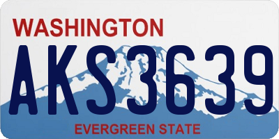 WA license plate AKS3639
