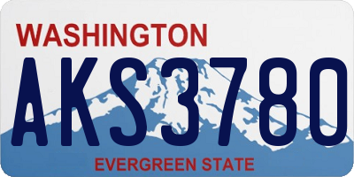 WA license plate AKS3780