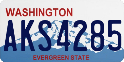 WA license plate AKS4285