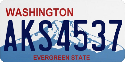 WA license plate AKS4537