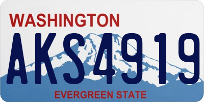 WA license plate AKS4919