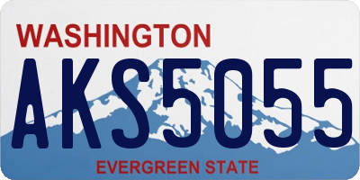 WA license plate AKS5055