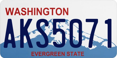 WA license plate AKS5071