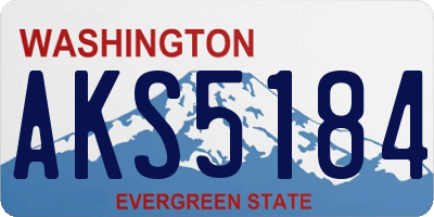 WA license plate AKS5184
