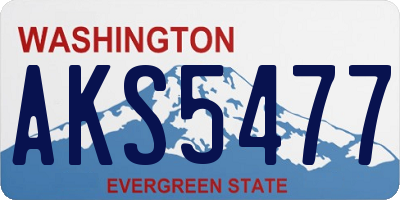 WA license plate AKS5477