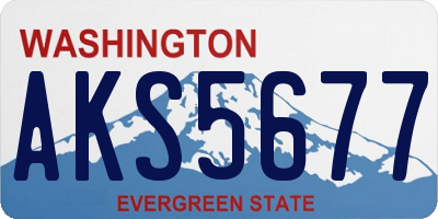 WA license plate AKS5677