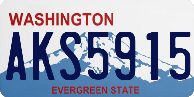 WA license plate AKS5915
