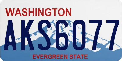 WA license plate AKS6077