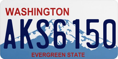 WA license plate AKS6150