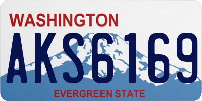 WA license plate AKS6169
