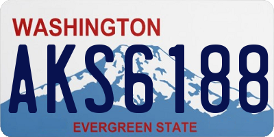 WA license plate AKS6188