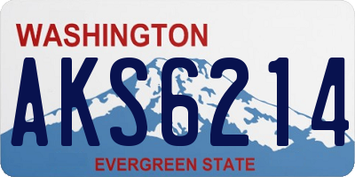 WA license plate AKS6214