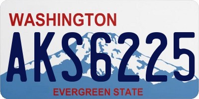 WA license plate AKS6225