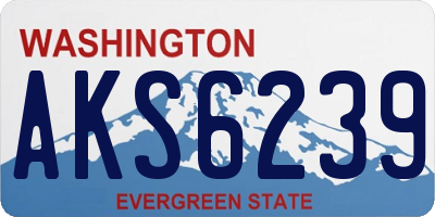 WA license plate AKS6239