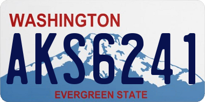 WA license plate AKS6241