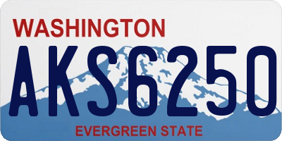 WA license plate AKS6250