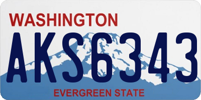 WA license plate AKS6343