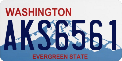 WA license plate AKS6561