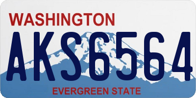 WA license plate AKS6564