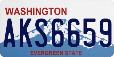 WA license plate AKS6659