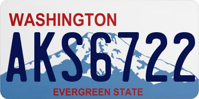 WA license plate AKS6722